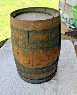 Old 3 - 18 - 29 Prohibition Era U S St.  Louis Whisky Barrel Keg Small Wood Barrel