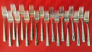 18 Towle Candlelight Sterling Silver Forks 6 1/2 " No Monogram - 638 Grams
