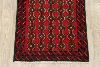 One - of - a - Kind Geometric 6 ' Runner Balouch Afghan Oriental Hand - Knotted 3x6 Rug 7
