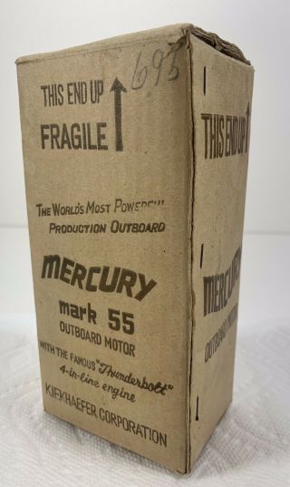 Vintage 1955 Mercury Mark 55 Toy Boat Outboard Motor Battery Op,  Box Kiekhaefer 12