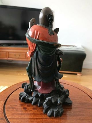 Antique Chinese Old Wooden Statue Hand Carved Qing 4