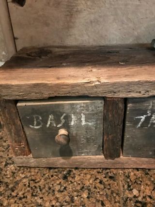 Early Style Wooden Apothecary Drawers Great Paint 5