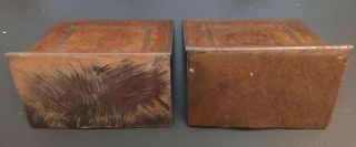Antique Signed Roycroft Hammered Copper Bookends in Aurora Brown - 8