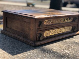 vintage wooden apothecary Clark spool Cabinet 3