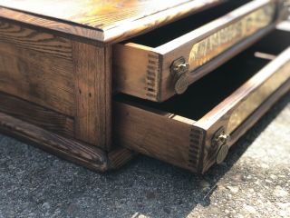 vintage wooden apothecary Clark spool Cabinet 6