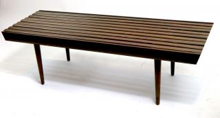 Mid Century Slat Bench Coffee Table After Nelson