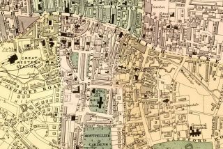 1895 MAP PLAN OF CHELTENHAM WINTER GARDEN CHARLTON PARK STATIONS ALSTONE COLLEGE 6