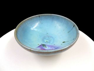 CHINESE JUN WARE PURPLE SPLASH SONG DYNASTY FOOTED 7 