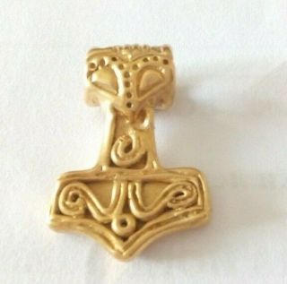 Ancient Silver Gold Viking Nordic Scandinavian Norse Thors Hammer Amulet Pendant