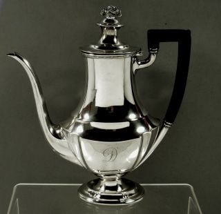 Tiffany Sterling Coffee Pot c1895 Federal Style - Coat Arms 2