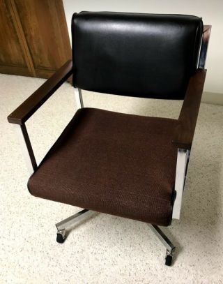 Vintage 1970’s Chrome Office Chair By Eckadams Corp