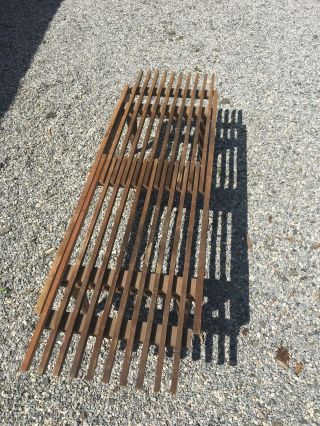 Mid Century Modern Slat Bench Table Expanding 48 60 Inch