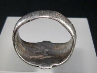 VERY RARE BYZANTINE SILVER RING with PERSONAL Greek INSCRIPTION, 10