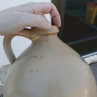 Antique 1800 ' s Americana Pottery Large Blue Bird Salt Glazed Crock 3 Gal.  Jug 6