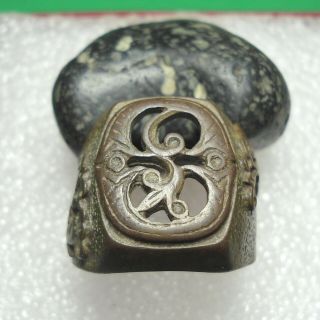 Ancient Roman Bronze Ring Authentic Antique Rare R642