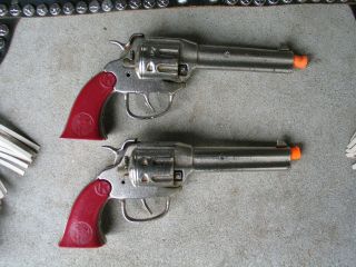 Vintage Holster & Two Cast Iron Cap Guns. 5