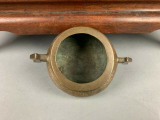 17th/18th C.  Chinese Silver - Wire Inlaid Bronze Censer,  DING 7