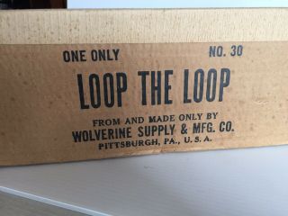 Vintage Wolverine Supply Co. ,  No.  30 “Loop The Loop” Tin Metal Play Set MB 4