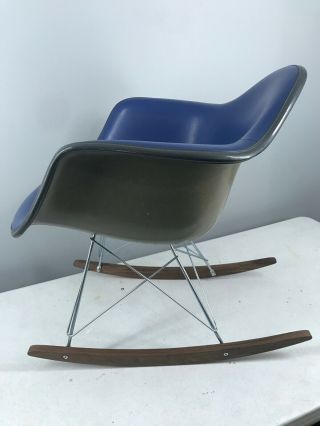 1x - - BLUE - HERMAN MILLER - Vintage Chair - Eames Shell MCM - ROCKER 6