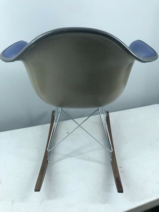 1x - - BLUE - HERMAN MILLER - Vintage Chair - Eames Shell MCM - ROCKER 7