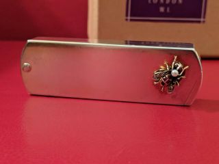 Asprey Vermeil Sterling Pill Box 1904 With Bee And Jewel Stones