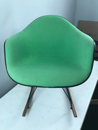 1x - - GREEN - VITRA - Vintage Chair - Eames Shell MCM - ROCKER 3