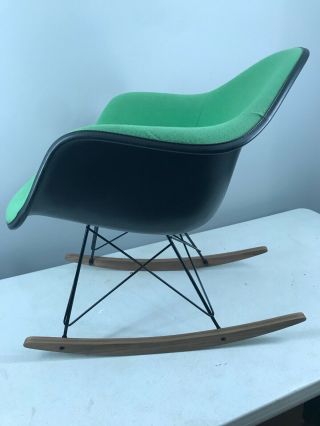 1x - - GREEN - VITRA - Vintage Chair - Eames Shell MCM - ROCKER 5