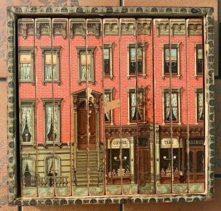 McLoughlin Bros.  Cob House Blocks Boxed Set.  ca.  1880/Complete 4