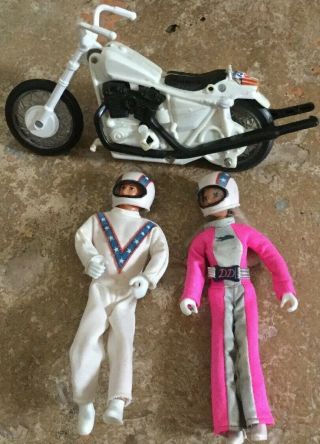 Evel Knievel Derry Daring Stunt Motorcycle Ideal Toys 1970s Vintage