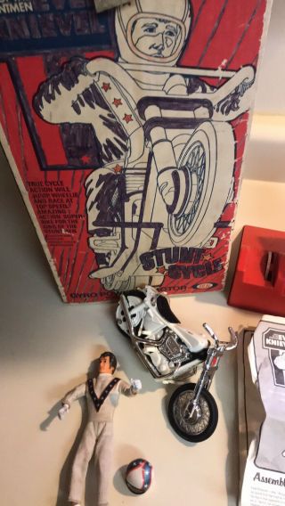 1973 Evel Knievel Stunt Cycle Rare 1st Edition