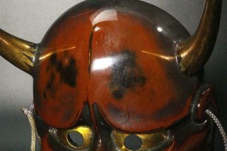 MSK92 Japanese old Wooden Hannya mask (female demon ' s) Noh signed Kagura 4