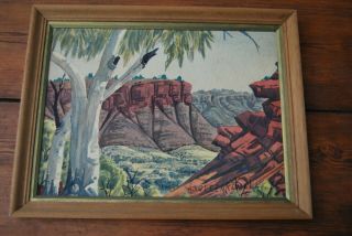 Aboriginal Watercolour Painting By Adolf Inkamala Hermannsburg School 1960 