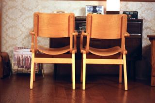 Thonet Bent Maple Plywood Armchair Pair (2),  Mid - Century Modern, 4