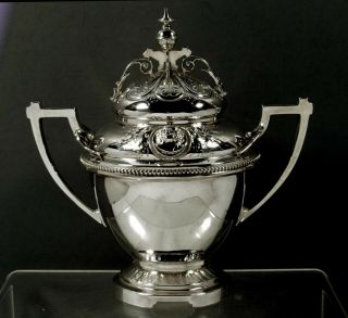 Wood & Hughes Silver Covered Bowl C1870 Medallion