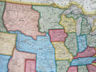 1850 RARE MAP TEXAS UNITED STATES FLORIDA YORK CALIFORNIA 5