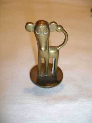 Art Deco Wiener Hagenauer Brass Miniature Animal Statue And Cat Statue