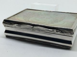 1839 Crested Master Silversmith Paul Lundbeck Sweden Solid Silver Snuff Box 8