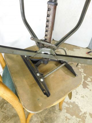 Vintage Mid Century Modern Retro Toledo Adj Drafting Stool Chair UHL Steel Ohio 12