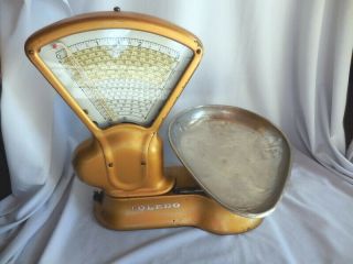 Antique Toledo 405 Ar 3lb Candy Scale No Springs Honest Weight With Pan