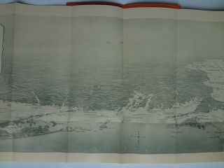 Map - BIRD ' S - EYE - VIEW YORK to BOSTON,  Showing Steamship Lines.  circa 1930 4