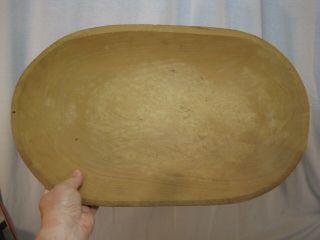 Vintage Primitive Farmhouse Wooden Dough Biscuit Bowl Trencher B0649 6