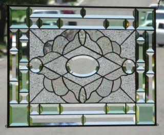 •radiance • Beveled Stained Glass Window Panel • 22 3/8 " X 13 3/8 "