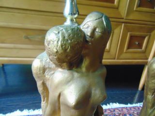 VTG (1960s) Adam & Eve XXX Nude Lamps.  Pair.  31 