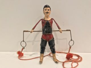 Vintage Tin Wind - Up Toy - Acrobat Trapeze Gunthermann -