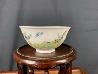 19th/20th C.  Guangxu Marked Chinese Famille - Rose Butterflies Tea Cup