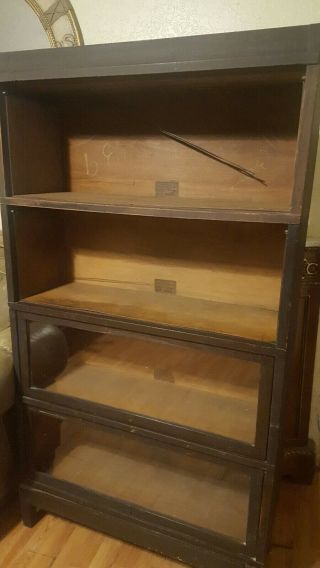 Globe Wernicke Antique Oak Barrister 4 Bookcase Mission 811 - 3098 1/2 Grade Rare
