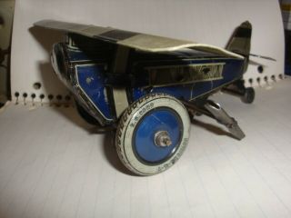 Antique Tin Windup Airplane Pop Over (vf) ( (germany))  1930 