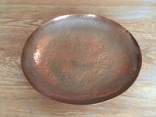Arts & Crafts Hand Made Copper Fruit Bowl Signed H Barnes