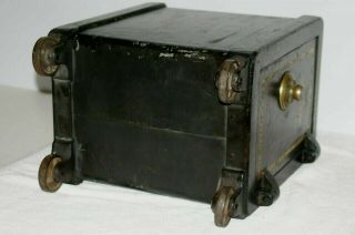 ANTIQUE SMALL PERSONAL SAFE VICTOR THE QUEEN COMBINATION SAFE EARLY 1900S 12