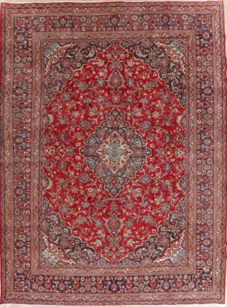Traditional Persian Design Area Rug Handmade Wool Oriental Floral Carpet 10 X 13